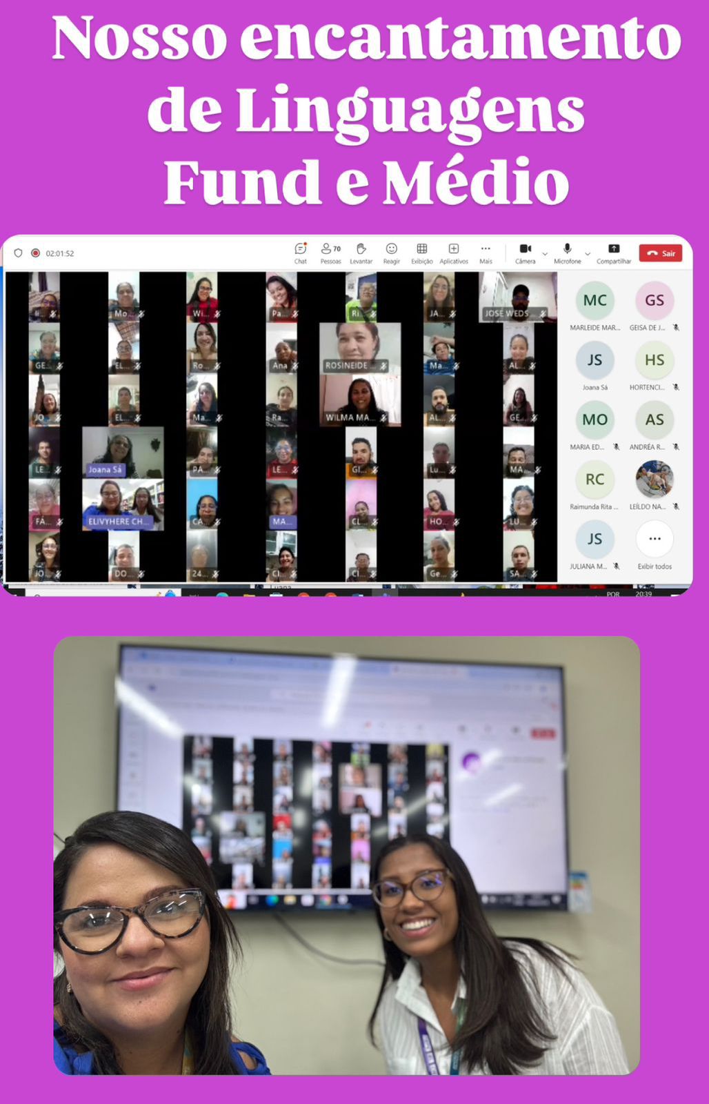Esse registro foi do meu primeiro momento no EJA. O acolhimento de Linguagens com as turmas da 24.3, sucedeu um momento muito valioso de trocas e conhecimento. 